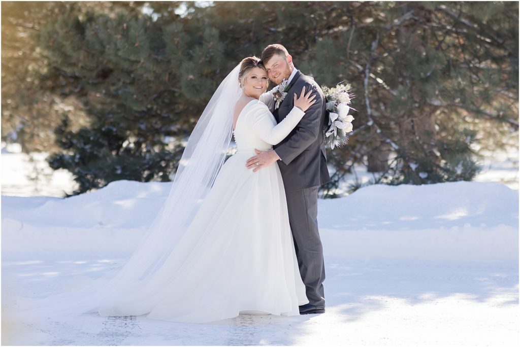 Winter wedding in Brookings, South Dakota. McCrory Gardens