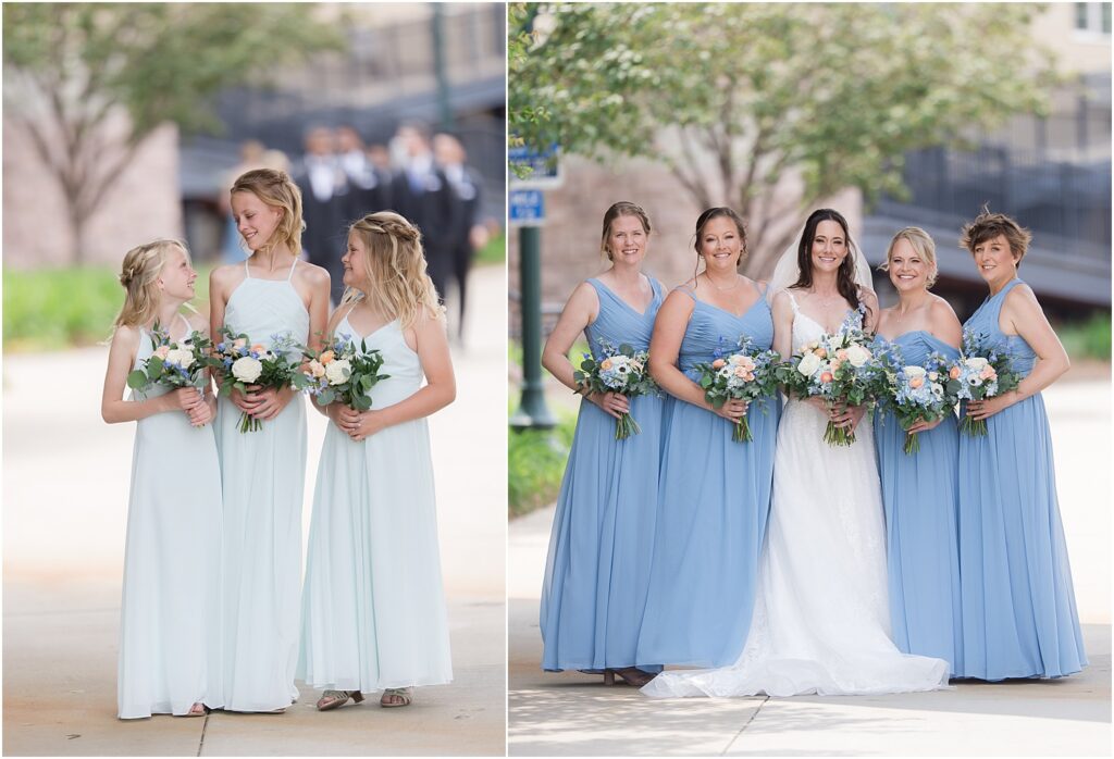 Sioux Falls Summer Downtown Wedding - Bridal Party