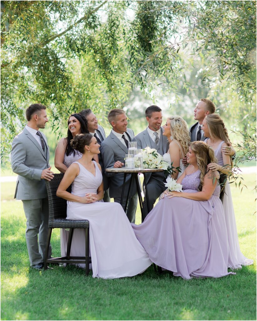 Sage and lavender summer wedding - Bridal Party photos