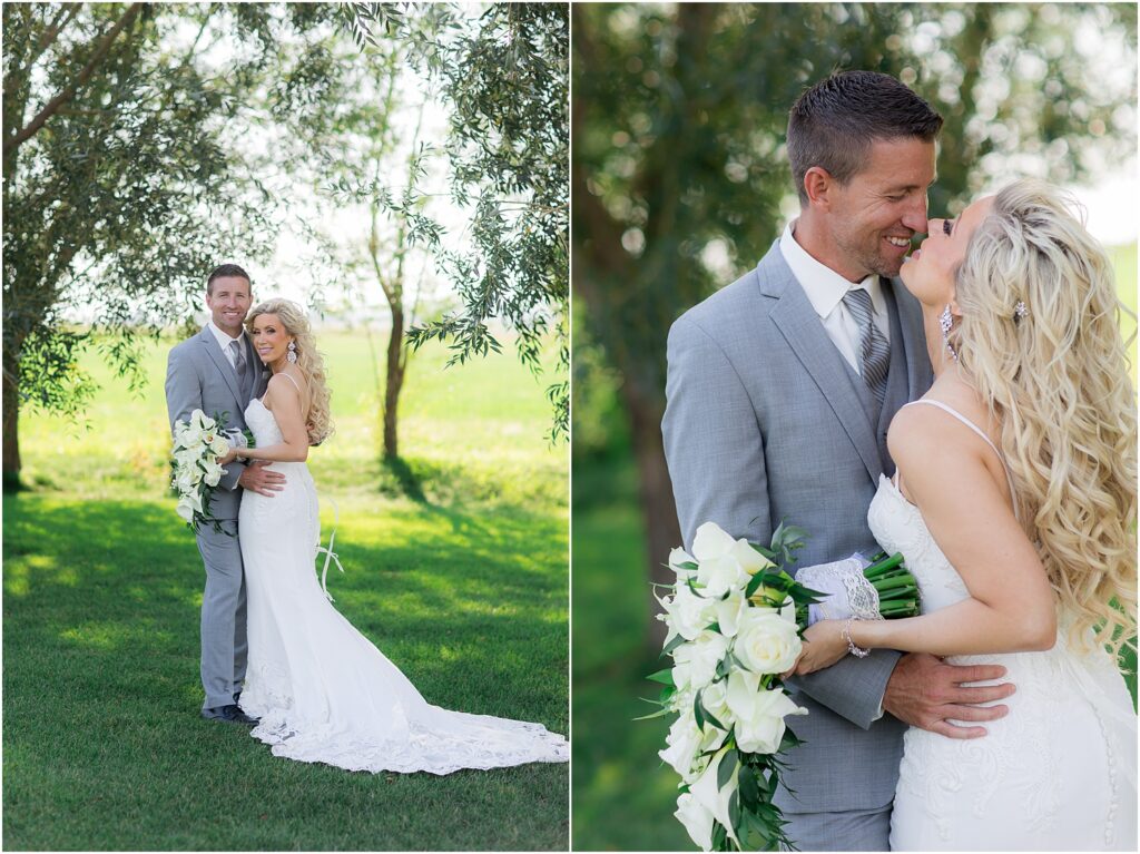 Sage and lavender summer wedding - Couple's photos