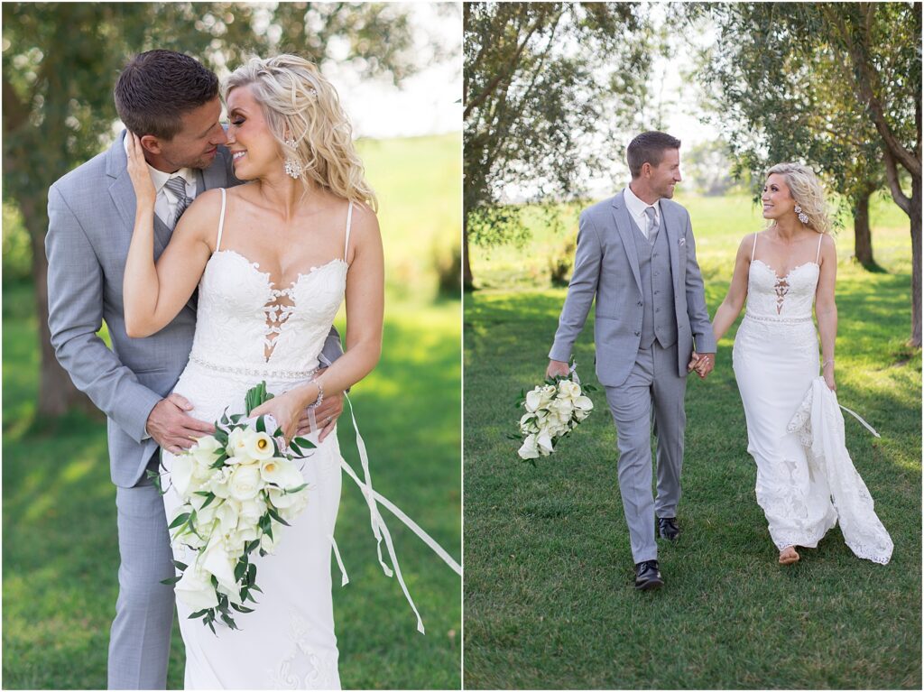 Sage and lavender summer wedding - Couple's photos