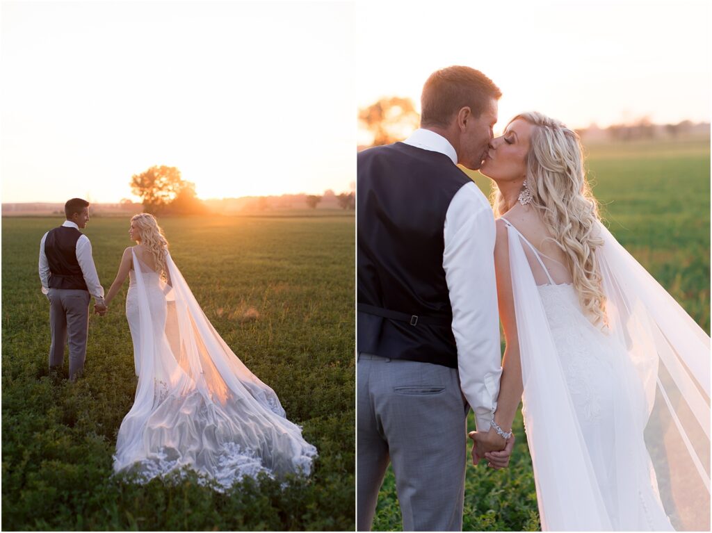 Sage and lavender summer wedding - Sunset photos