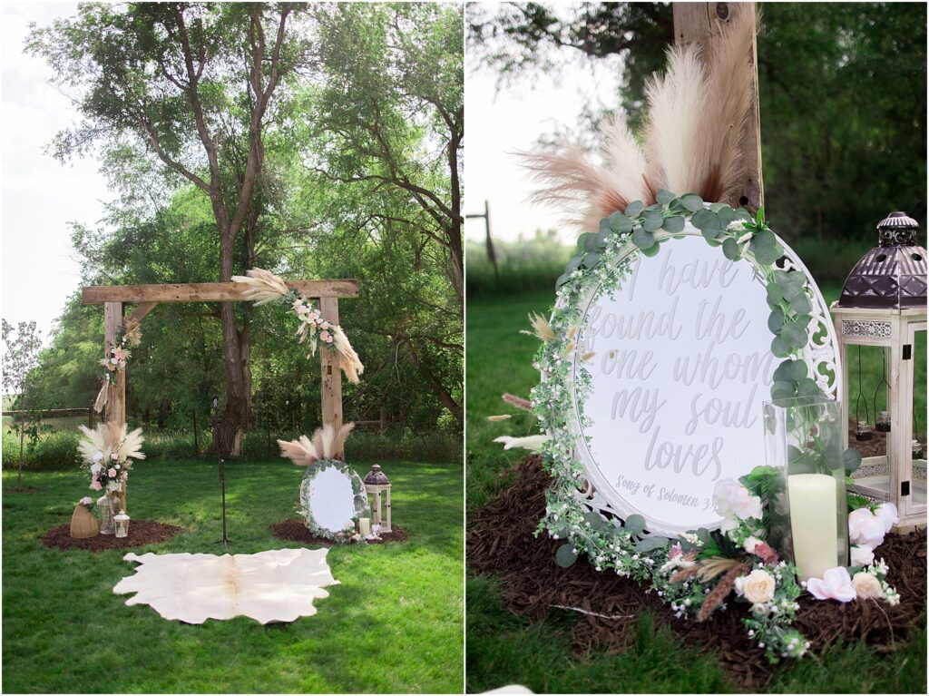 South Dakota Outdoor Wedding - Outdoor ceremony arch