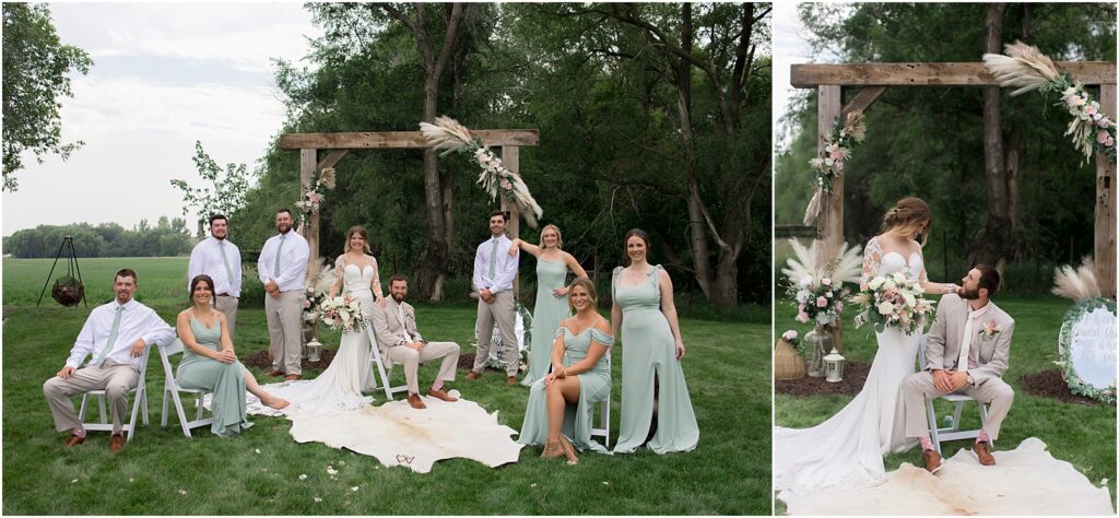 South Dakota Outdoor Wedding - bridal party vogue photos