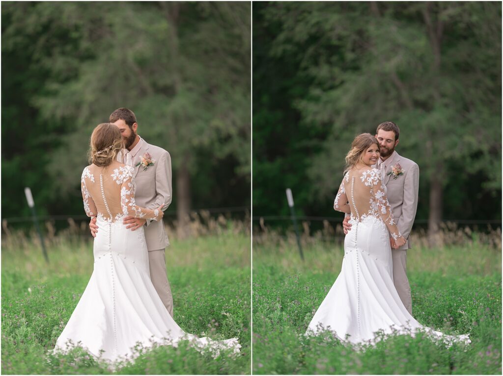 South Dakota Outdoor Wedding - bride and groom
