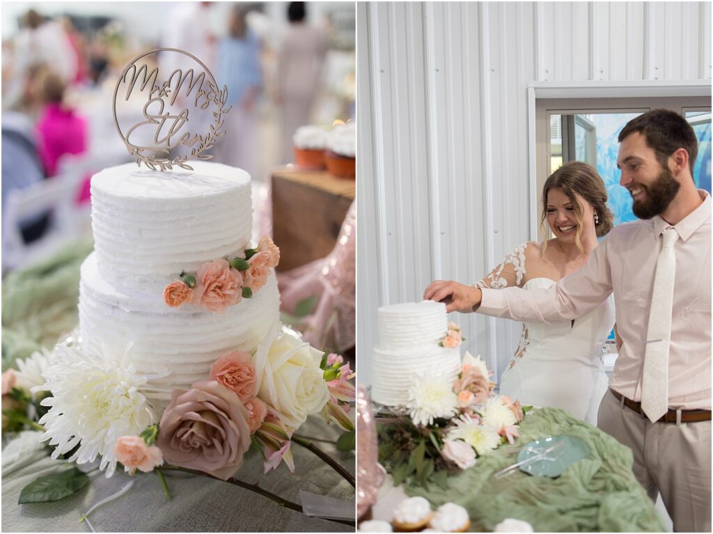 South Dakota Outdoor Wedding - wedding cake