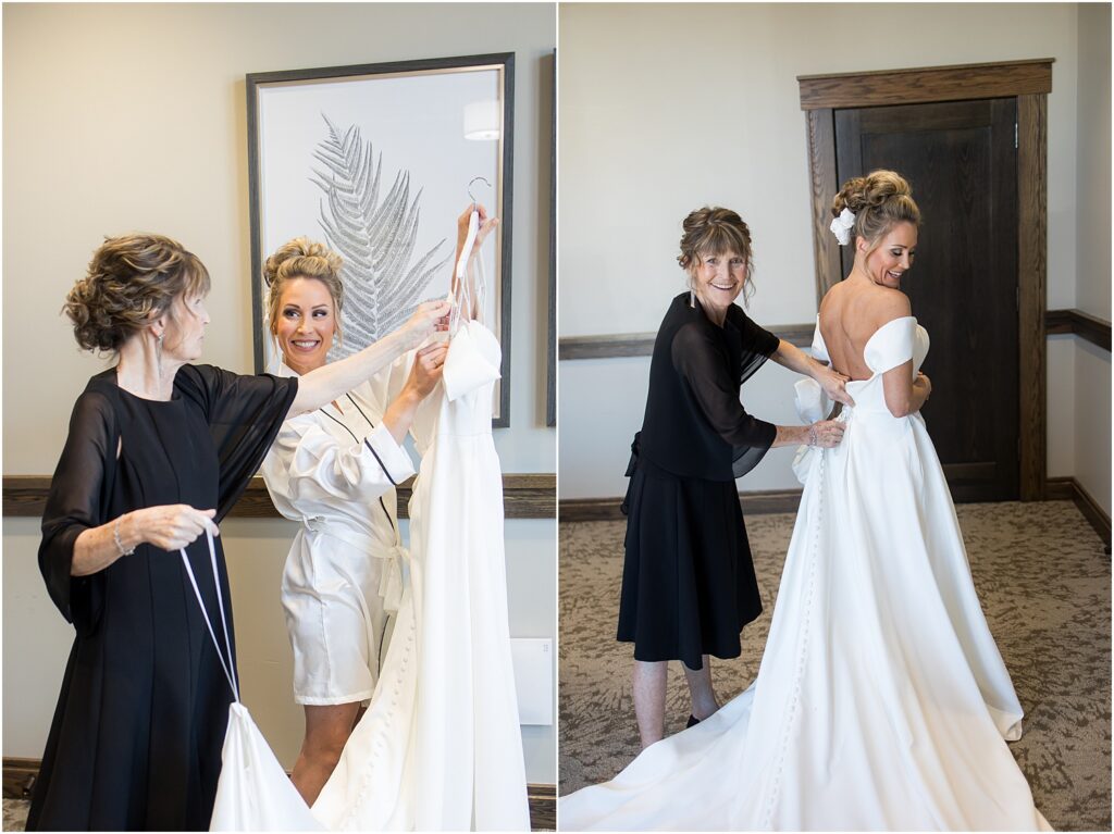 Sioux Falls Country Club Spring wedding - Bride getting ready