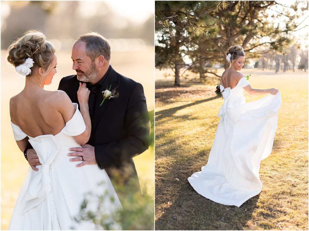 Sioux Falls Country Club Spring wedding - Couple's Portraits
