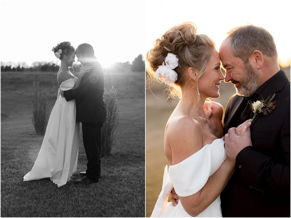 Sioux Falls Country Club Spring wedding - Couple's Sunset photos